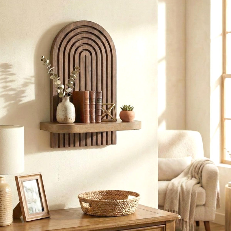 Ραφιέρα τοίχου Artwill  Mdf χρώμα wenge 26x13x35εκ. - Pakobazaar