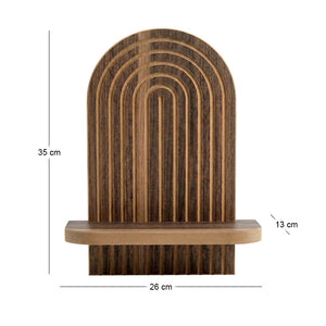 Ραφιέρα τοίχου Artwill  Mdf χρώμα wenge 26x13x35εκ. - Pakobazaar