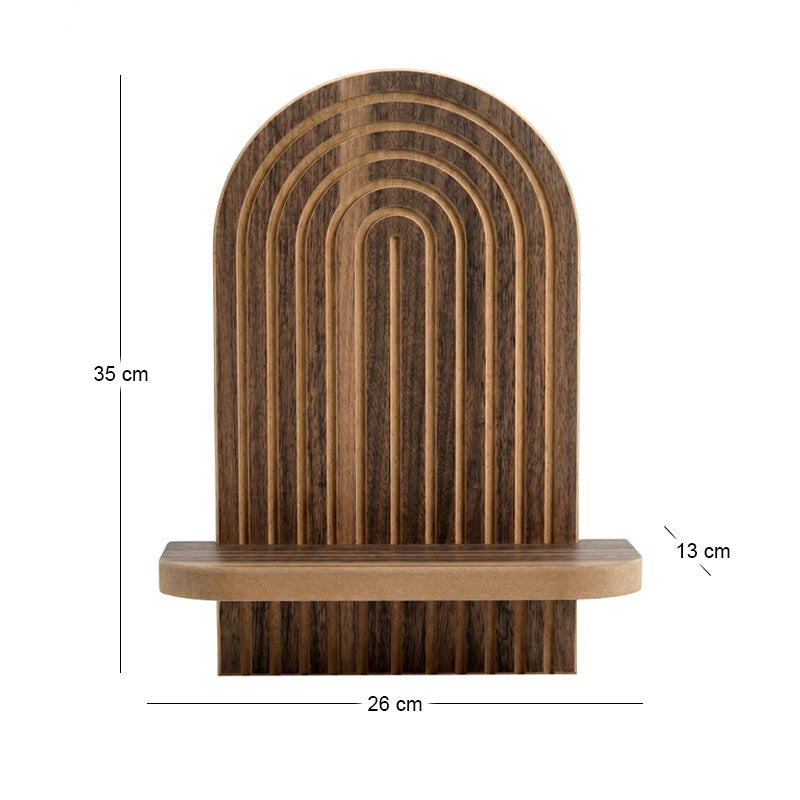 Ραφιέρα τοίχου Artwill  Mdf χρώμα wenge 26x13x35εκ. - Pakobazaar