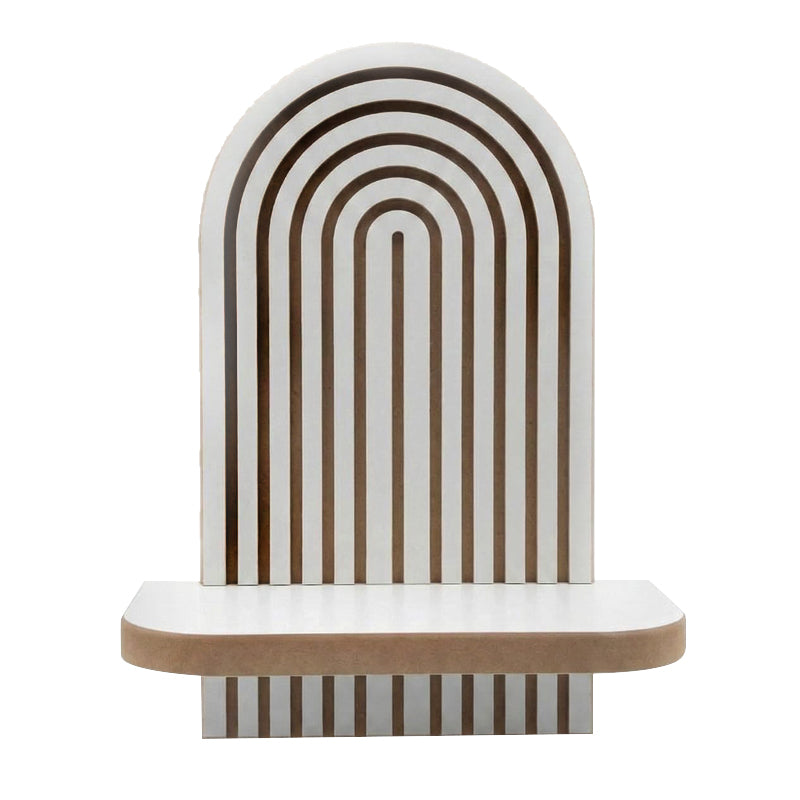 Ραφιέρα τοίχου Artwill  Mdf χρώμα λευκό - oak 26x13x35εκ. - Pakobazaar