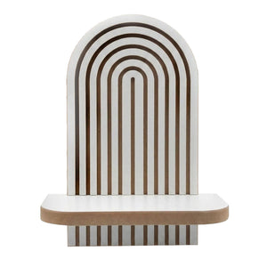 Ραφιέρα τοίχου Artwill  Mdf χρώμα λευκό - oak 26x13x35εκ. - Pakobazaar