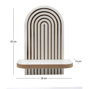 Ραφιέρα τοίχου Artwill  Mdf χρώμα λευκό - oak 26x13x35εκ. - Pakobazaar