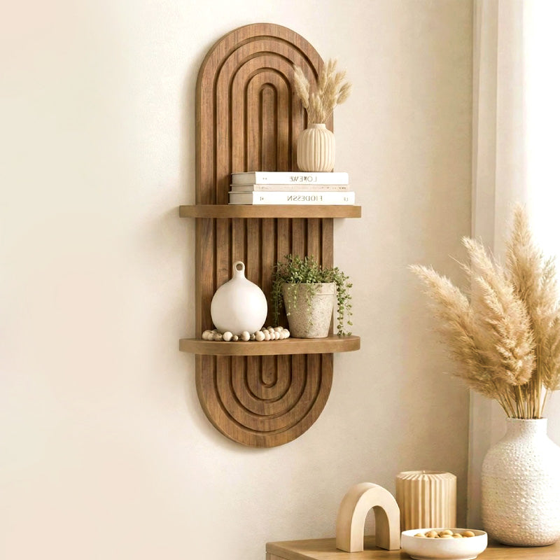 Ραφιέρα τοίχου Artwill  Mdf χρώμα oak 26x13x70εκ. - Pakobazaar
