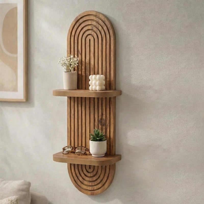 Ραφιέρα τοίχου Artwill  Mdf χρώμα oak 26x13x70εκ. - Pakobazaar