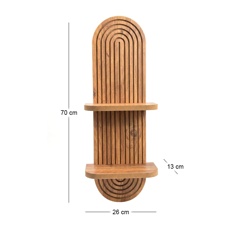 Ραφιέρα τοίχου Artwill  Mdf χρώμα oak 26x13x70εκ. - Pakobazaar