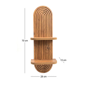 Ραφιέρα τοίχου Artwill  Mdf χρώμα oak 26x13x70εκ. - Pakobazaar