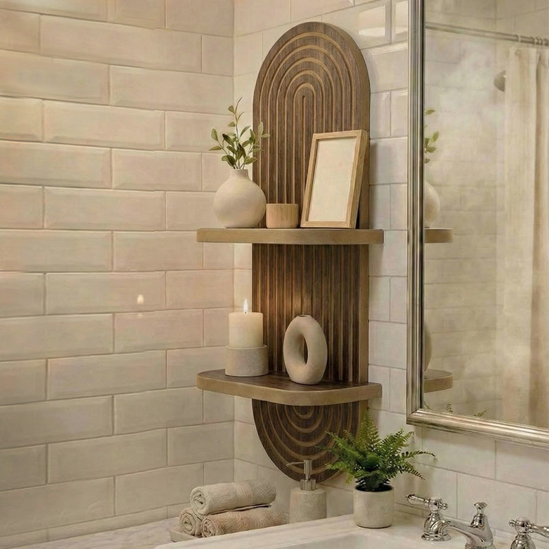 Ραφιέρα τοίχου Artwill  Mdf χρώμα wenge 26x13x70εκ. - Pakobazaar