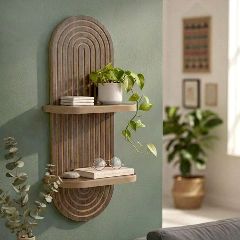 Ραφιέρα τοίχου Artwill  Mdf χρώμα wenge 26x13x70εκ. - Pakobazaar