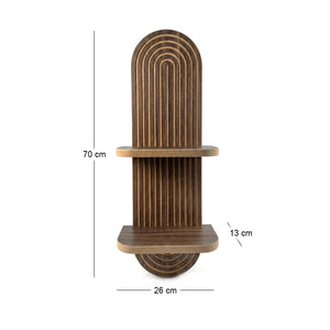 Ραφιέρα τοίχου Artwill  Mdf χρώμα wenge 26x13x70εκ. - Pakobazaar