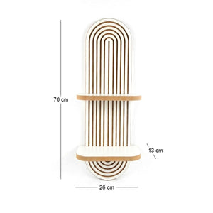Ραφιέρα τοίχου Artwill  Mdf χρώμα λευκό - oak 26x13x70εκ. - Pakobazaar