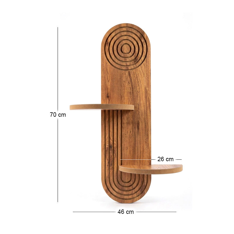 Ραφιέρα τοίχου Artwill  Mdf χρώμα oak 46x13x70εκ. - Pakobazaar