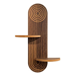 Ραφιέρα τοίχου Artwill  Mdf χρώμα wenge 46x13x70εκ. - Pakobazaar