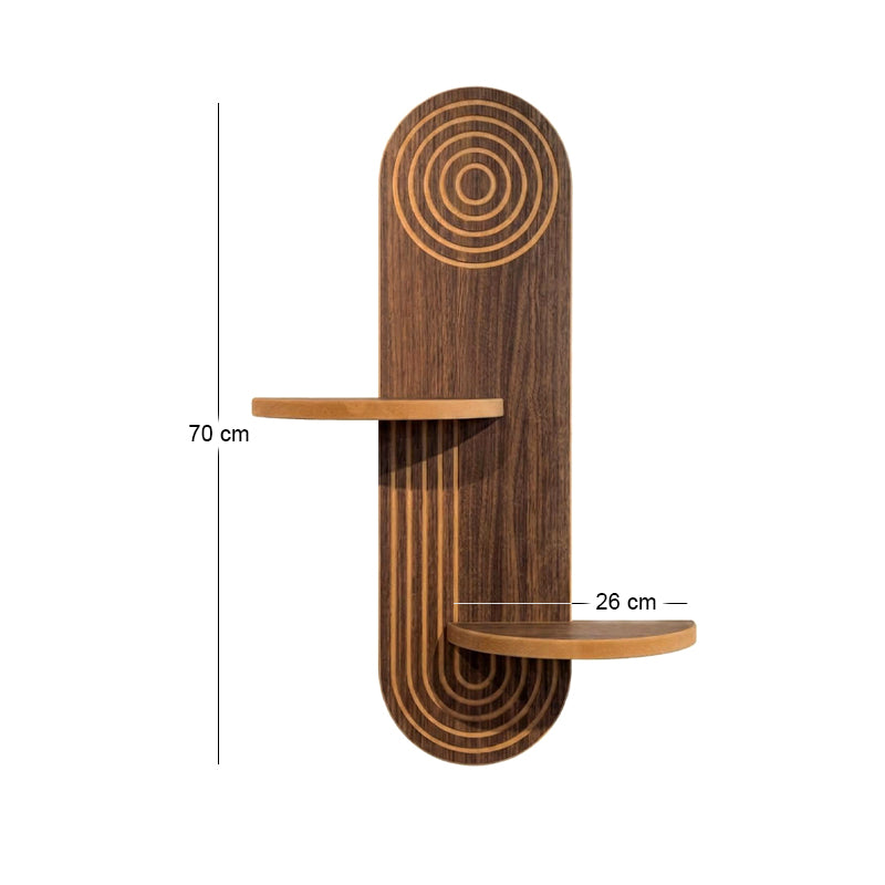 Ραφιέρα τοίχου Artwill  Mdf χρώμα wenge 46x13x70εκ. - Pakobazaar