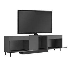 Έπιπλο τηλεόρασης Arlen  με Led Rgb χρώμα ανθρακί 180x32x50εκ. - Pakobazaar