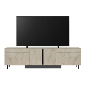Έπιπλο τηλεόρασης Arlen  με Led Rgb χρώμα travertine 180x32x50εκ. - Pakobazaar