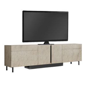 Έπιπλο τηλεόρασης Arlen  με Led Rgb χρώμα travertine 180x32x50εκ. - Pakobazaar