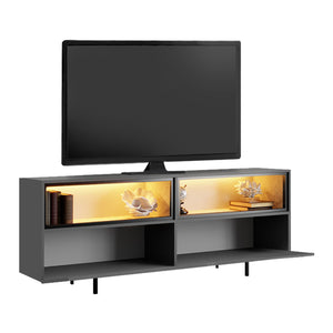 Έπιπλο τηλεόρασης Eco  με Led Rgb χρώμα ανθρακί 180x32x67εκ. - Pakobazaar