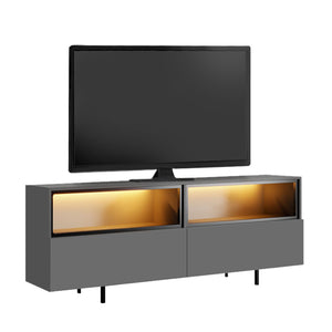 Έπιπλο τηλεόρασης Eco  με Led Rgb χρώμα ανθρακί 180x32x67εκ. - Pakobazaar