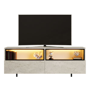 Έπιπλο τηλεόρασης Eco  με Led Rgb χρώμα travertine 180x32x67εκ. - Pakobazaar
