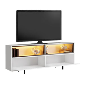 Έπιπλο τηλεόρασης Eco  με Led Rgb χρώμα λευκό 180x32x67εκ. - Pakobazaar
