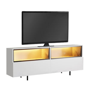 Έπιπλο τηλεόρασης Eco  με Led Rgb χρώμα λευκό 180x32x67εκ. - Pakobazaar