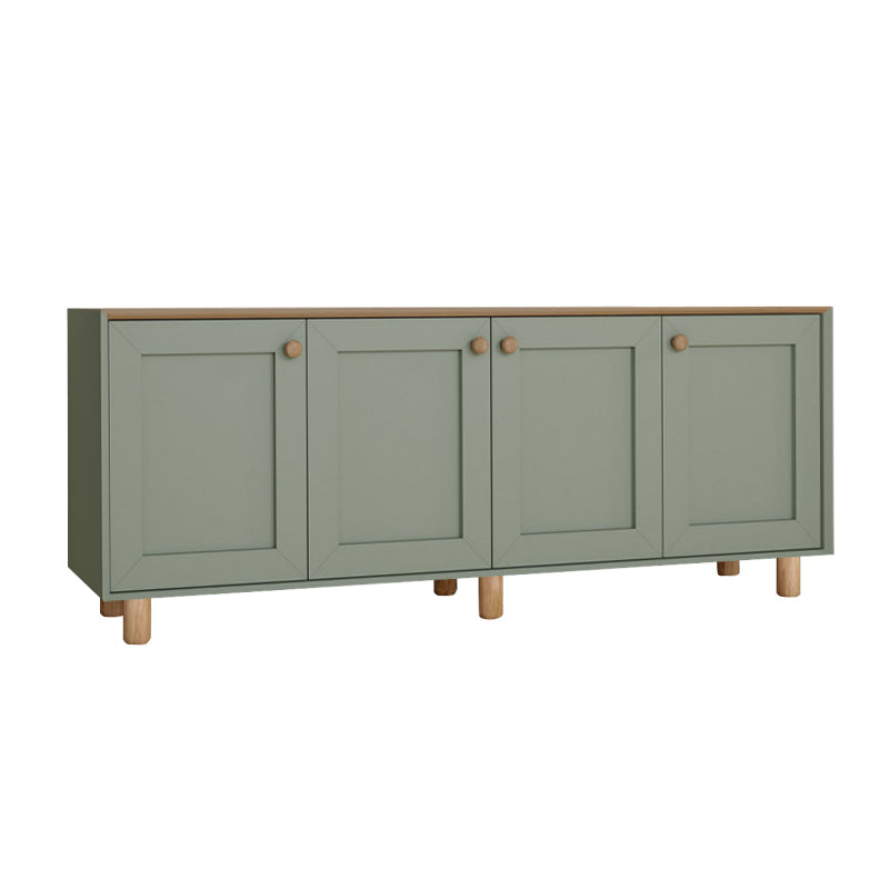 Μπουφές Bohemian  χρώμα πράσινο - φυσικό οξιάς 180x40x75εκ. - Pakobazaar