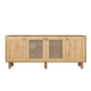 Μπουφές Bohemian  χρώμα φυσικό οξιάς 180x40x75εκ. - Pakobazaar