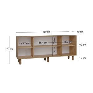 Μπουφές Bohemian  χρώμα φυσικό οξιάς 180x40x75εκ. - Pakobazaar
