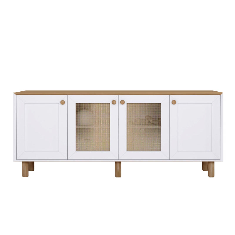 Μπουφές Bohemian  χρώμα λευκό - φυσικό οξιάς 180x40x75εκ. - Pakobazaar