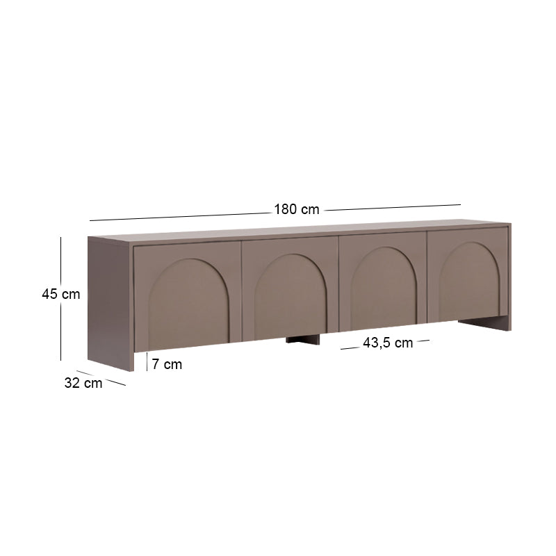 Έπιπλο τηλεόρασης Aurelia  χρώμα μόκα 180x32x45εκ. - Pakobazaar