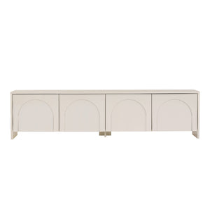 Έπιπλο τηλεόρασης Aurelia  χρώμα κρεμ 180x32x45εκ. - Pakobazaar