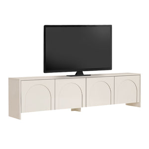 Έπιπλο τηλεόρασης Aurelia  χρώμα κρεμ 180x32x45εκ. - Pakobazaar