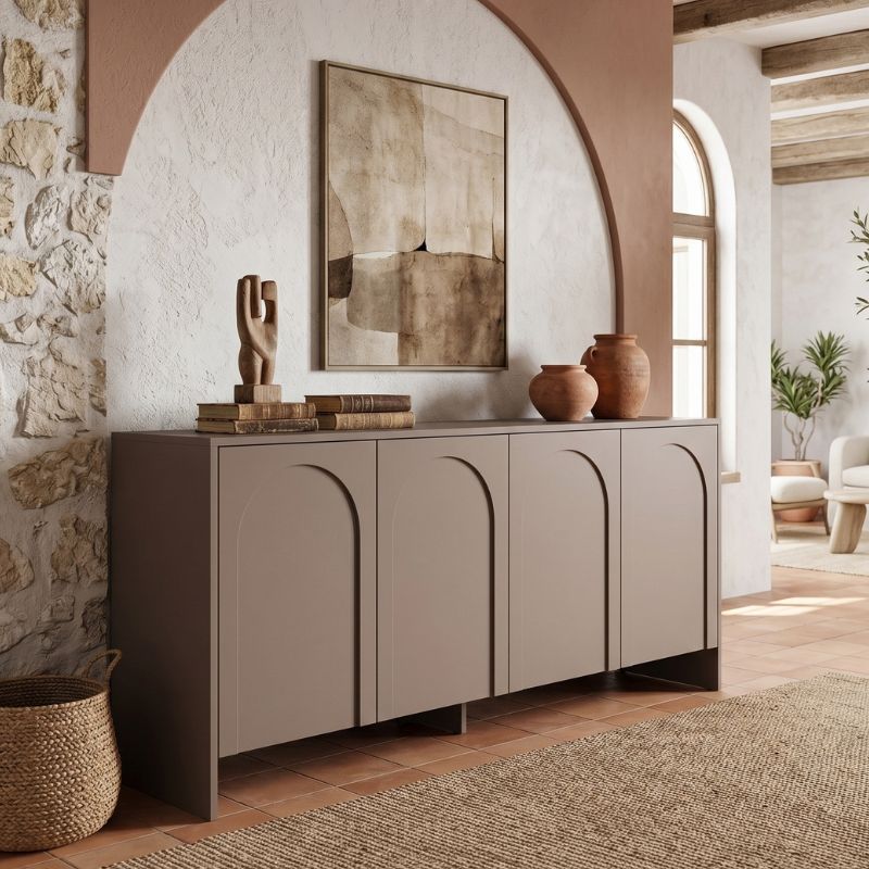 Μπουφές Aurelia  χρώμα μόκα 180x45x80εκ. - Pakobazaar