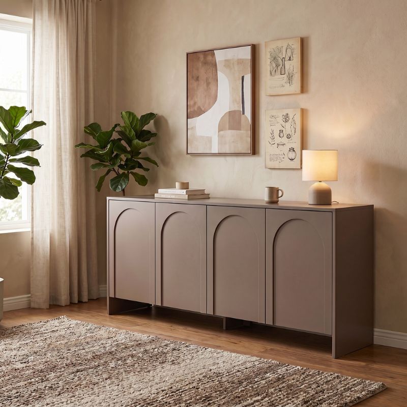 Μπουφές Aurelia  χρώμα μόκα 180x45x80εκ. - Pakobazaar