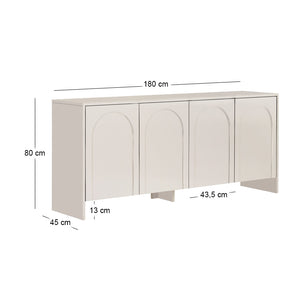 Μπουφές Aurelia  χρώμα κρεμ 180x45x80εκ. - Pakobazaar
