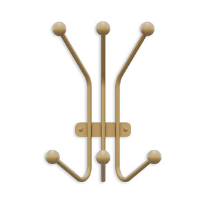 Κρεμάστρα τοίχου Arsin  μεταλλική χρώμα χρυσό 23x13x30εκ.