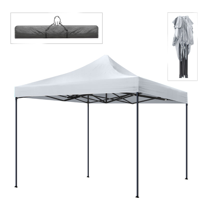 Κιόσκι - Gazebo Bari  πτυσσόμενο μεταλλικός σκελετός - αδιάβροχο ύφασμα χρώμα λευκό 3x3x3,10m. - Pakobazaar
