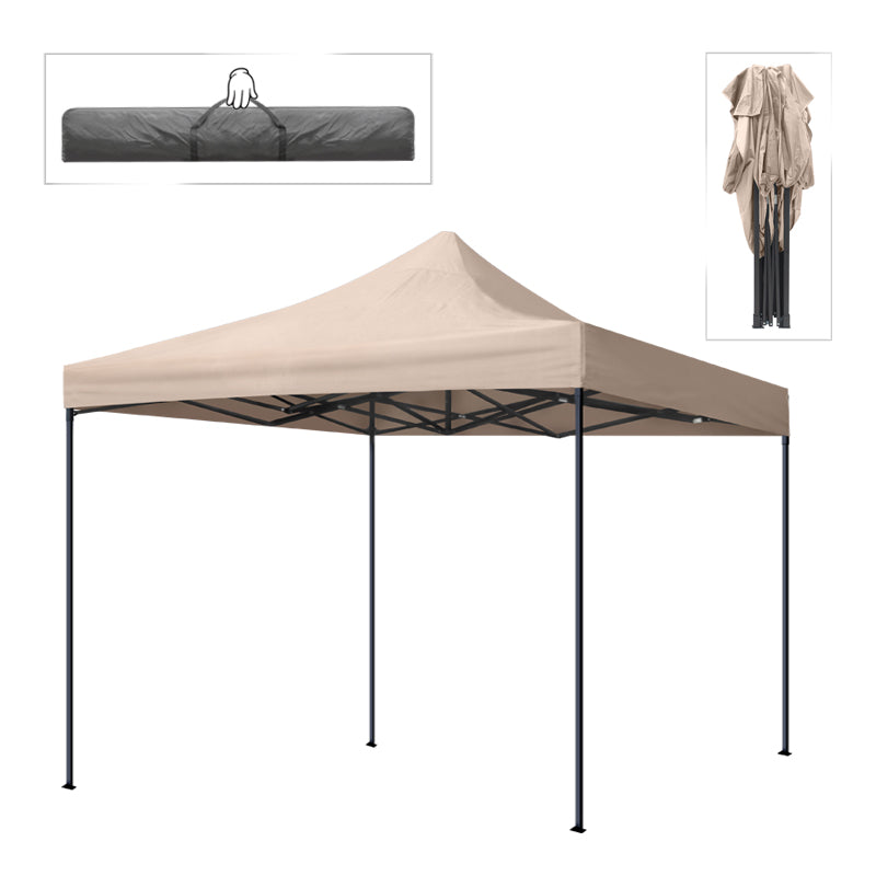 Κιόσκι - Gazebo Bari  πτυσσόμενο μεταλλικός σκελετός - αδιάβροχο ύφασμα χρώμα της άμμου 3x3x3,10m. - Pakobazaar