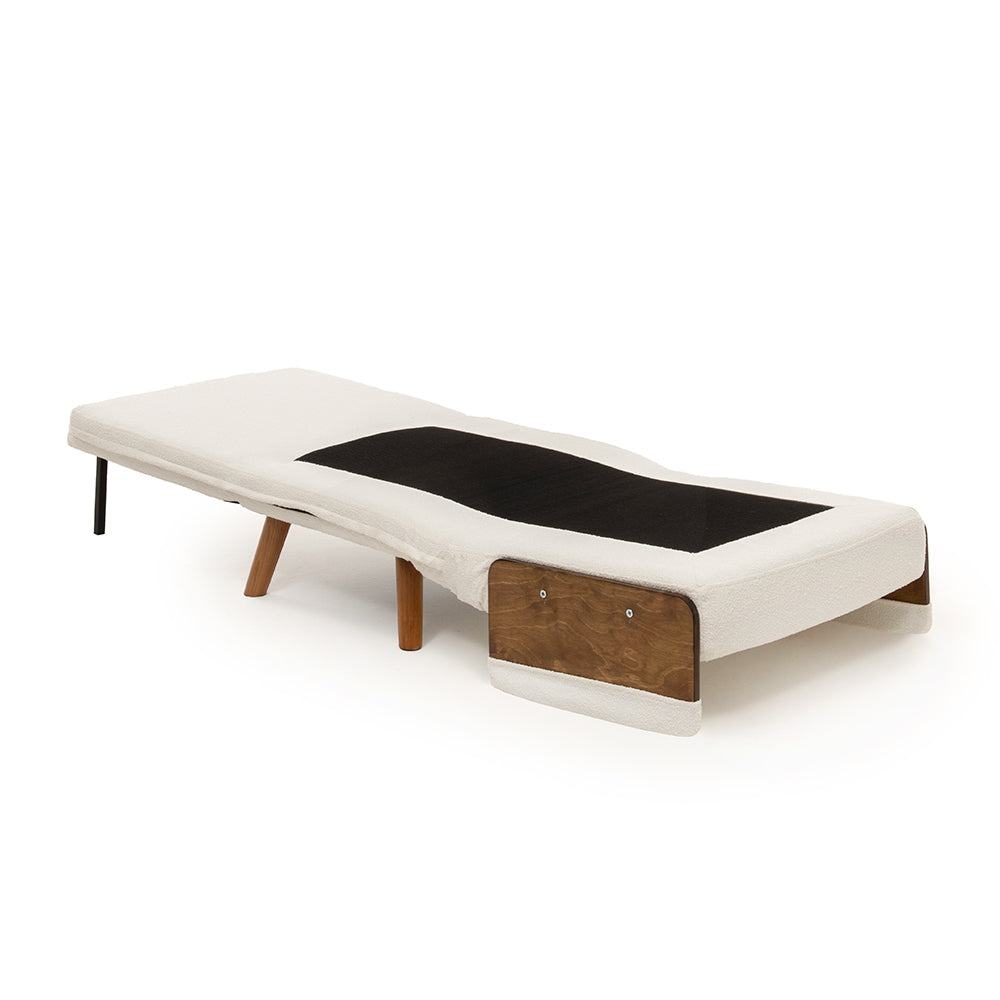 Πολυθρόνα - Κρεβάτι Cosmo  ύφασμα teddy χρώμα κρεμ 70x77x82εκ. - Pakobazaar