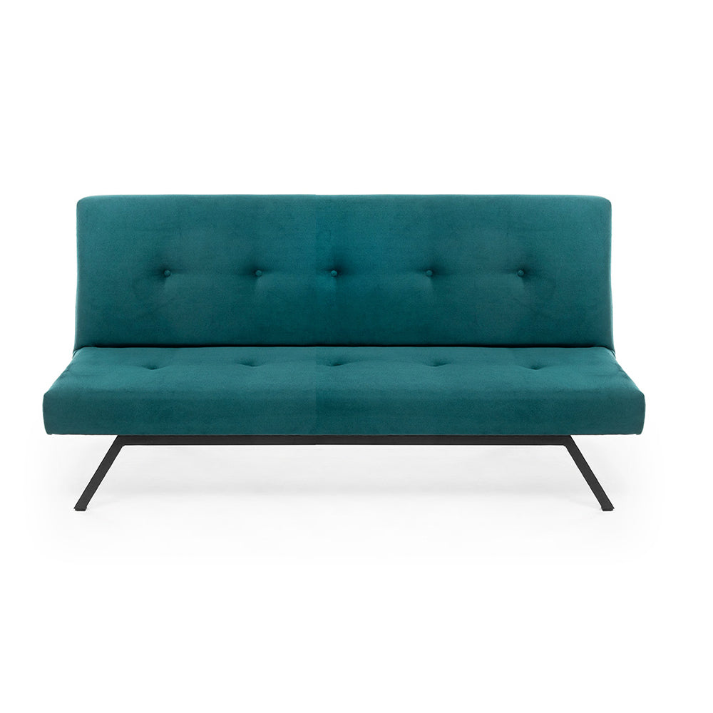Καναπές - Κρεβάτι Zola  τριθέσιος υφασμάτινος χρώμα πετρόλ 180x64x78εκ.