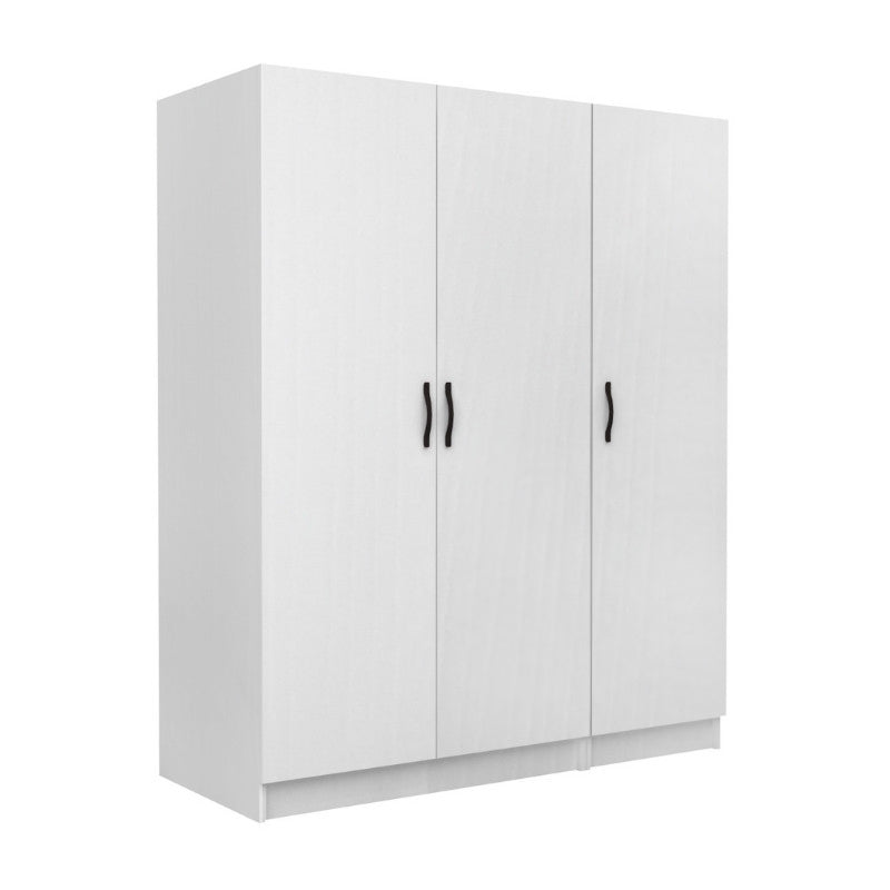 Ντουλάπα ρούχων Victoria  τρίφυλλη χρώμα λευκό 150x60x181εκ. - Pakobazaar