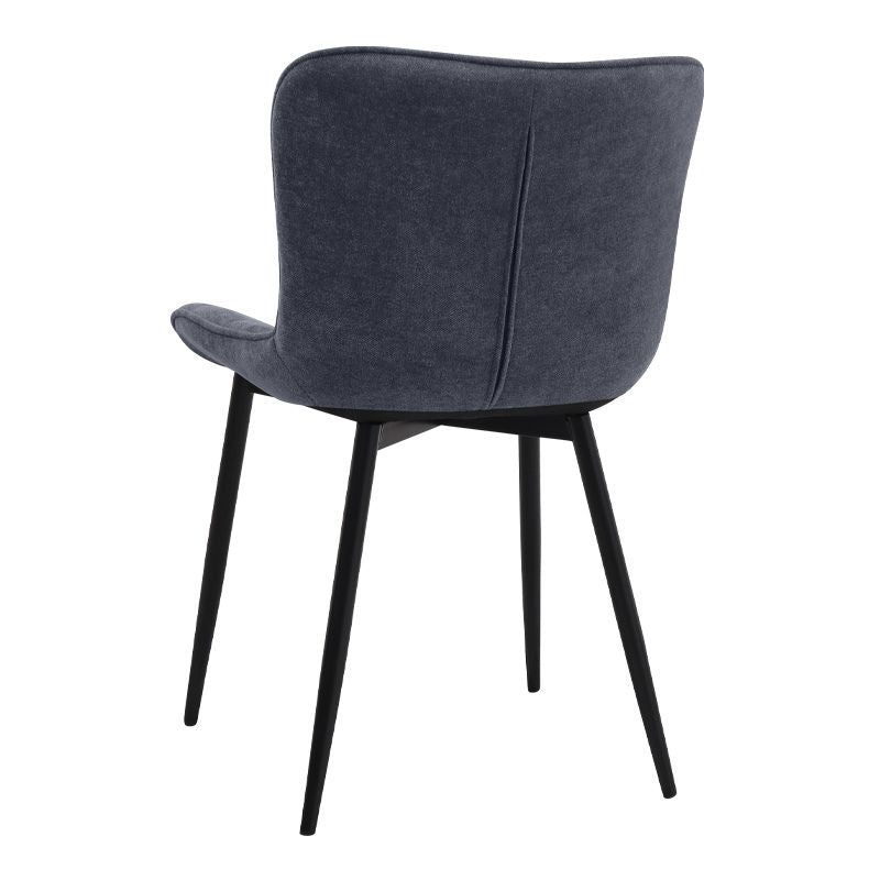 Σετ τραπεζαρία 5τμχ Roger - Chiara  Mdf - ύφασμα χρώμα μαύρο εφέ μαρμάρου - ανθρακί 120x70x75εκ. - Pakobazaar