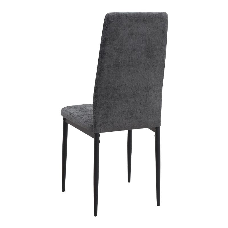 Σετ τραπεζαρία 5τμχ Rubes - Rosa  χρώμα λευκό - γκρι Ø100x78εκ.