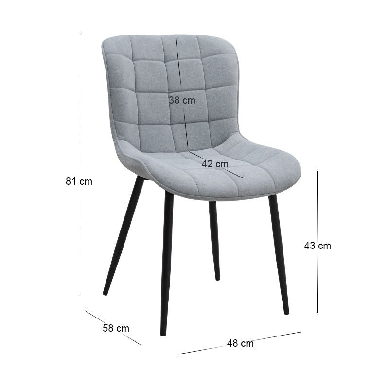 Σετ τραπεζαρία 5τμχ Rubes - Chiara  χρώμα λευκό - γκρι Ø100x78εκ.