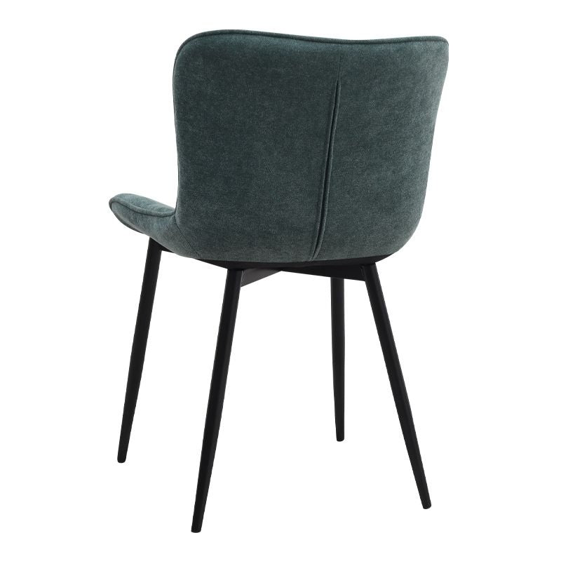 Σετ τραπεζαρία 5τμχ Rubes - Chiara  χρώμα λευκό - πράσινο Ø100x78εκ.