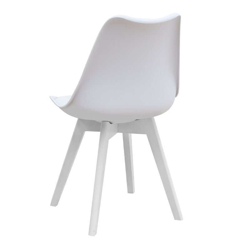 Σετ τραπεζαρία 5τμχ Allos - Viva  χρώμα sapphire oak - λευκό 75x75x77εκ.