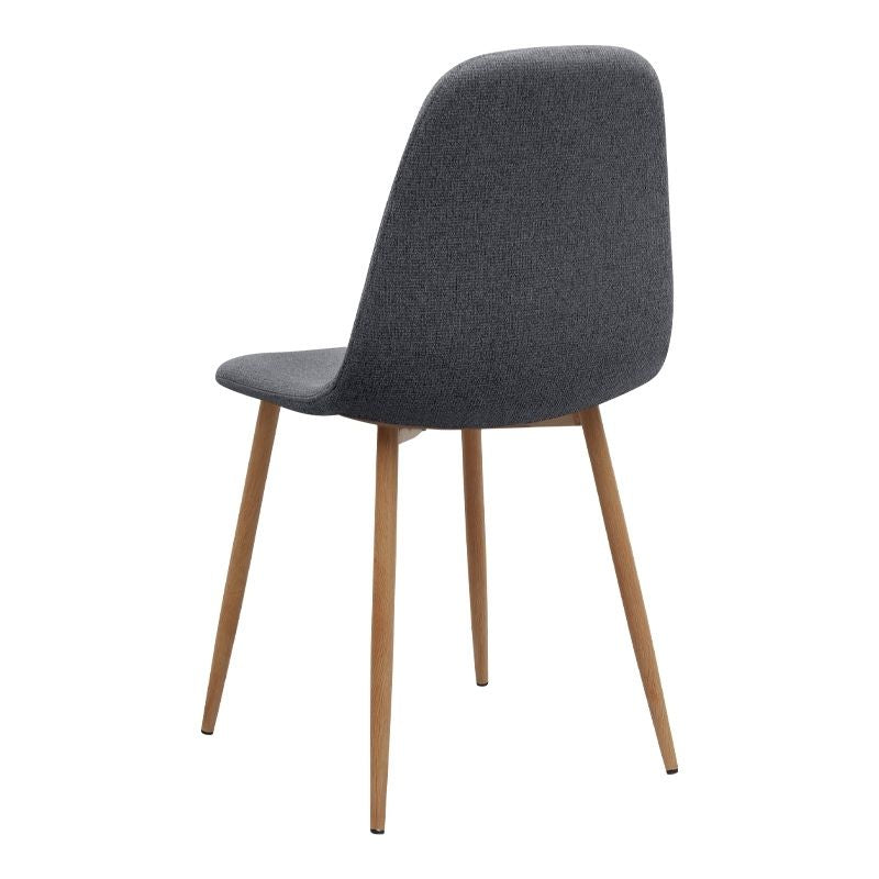 Σετ τραπεζαρία 5τμχ Allos - Iris  χρώμα sapphire oak - γκρι/φυσικό πόδι 75x75x77εκ.
