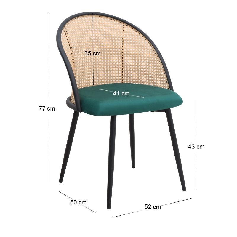 Σετ τραπεζαρία 5τμχ Allos - Jacob  χρώμα sapphire oak - κυπαρισσί 75x75x77εκ.