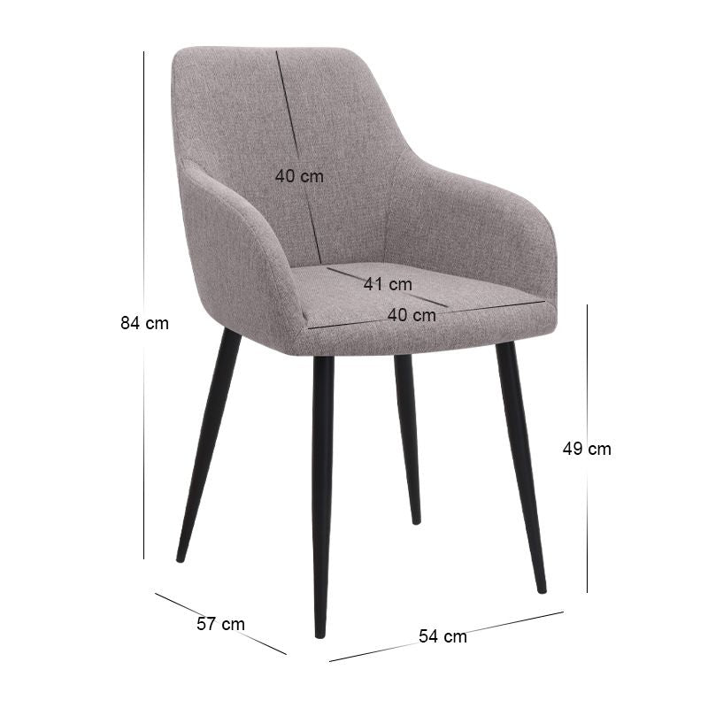 Σετ τραπεζαρία 5τμχ Allos - Monica  χρώμα sapphire oak - ανοιχτό μπεζ 75x75x77εκ.