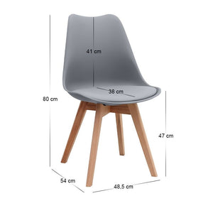 Σετ τραπεζαρία 5τμχ Darlen - Viva  χρώμα sapphire oak - γκρι 125x72x74εκ.